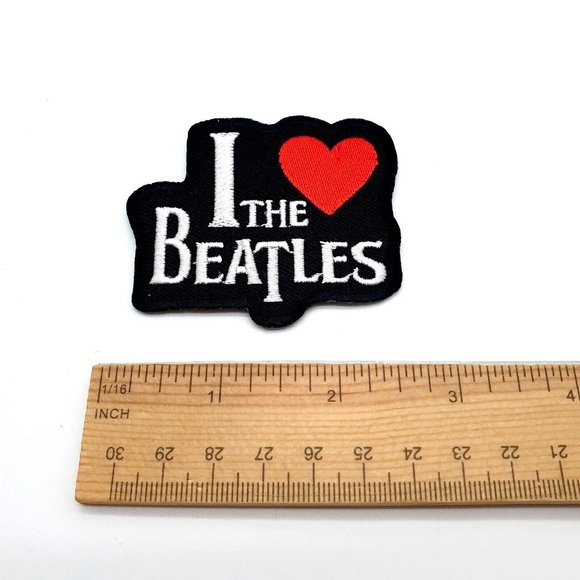 Beatles Love Iron or Sew On Patch Embroidered Rock Band Jean Jacket Vest Biker - Picture 2 of 3